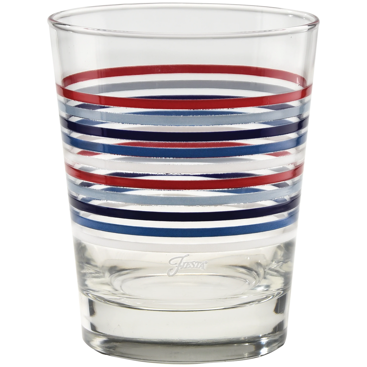 Fiesta Americana Thin Stripe 15 oz. Tapered Double Old Fashion - Set of 4