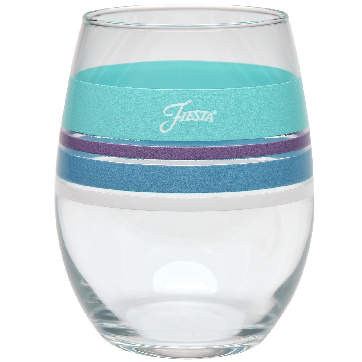 Retired 15 oz. Fiesta® Edgeline Stemless Wine Coastal – Set of 4
