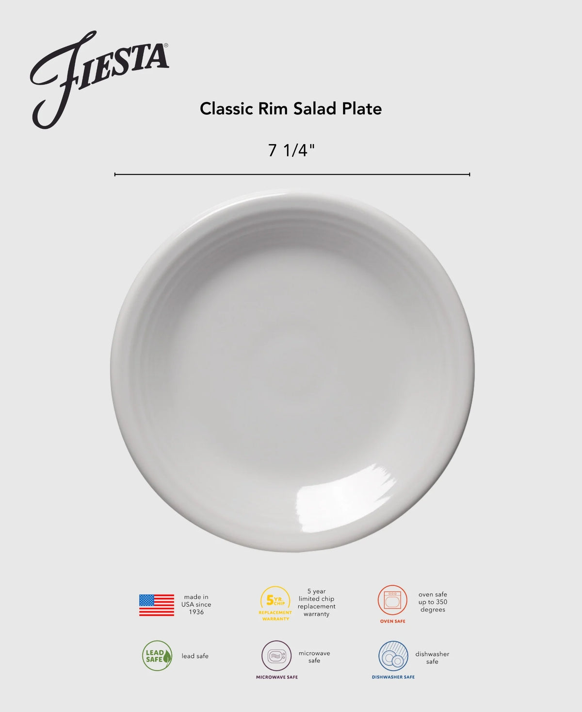 Lavender Classic Rim 7 1/4 Inch Salad Plate