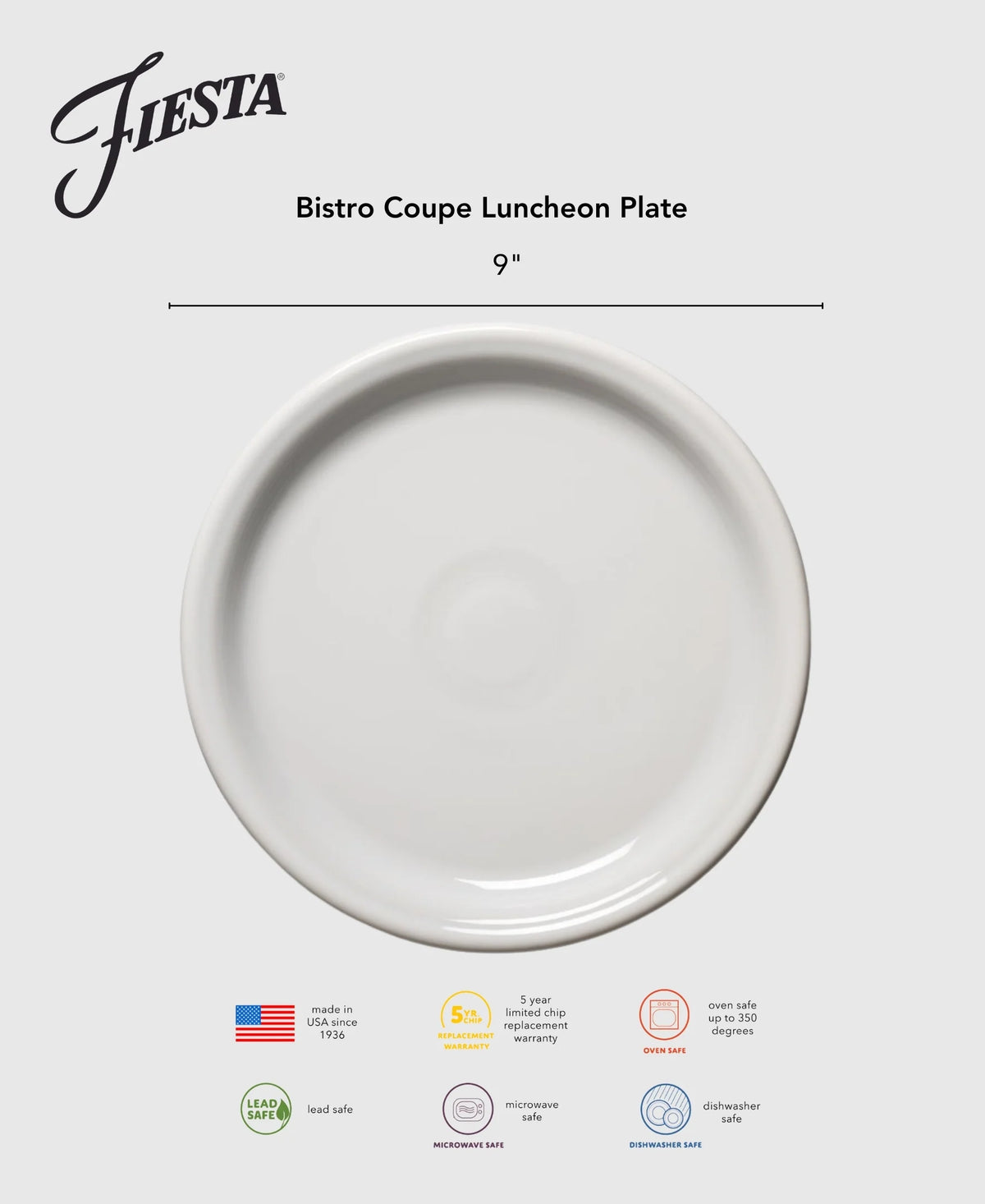 Lavender Bistro Coupe 9 Inch Luncheon Plate