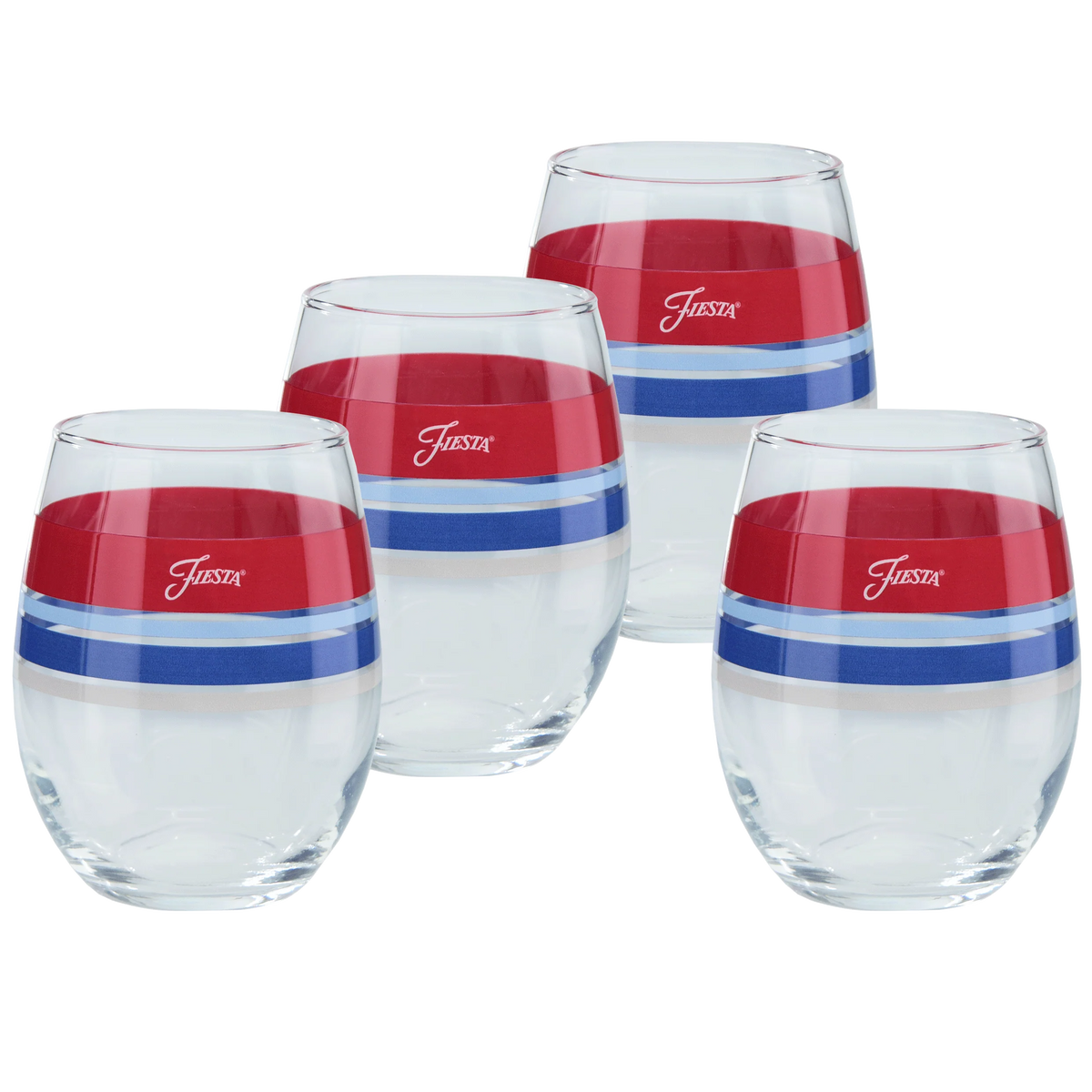 Americana 15 oz. Edgeline Stemless Wine – Set of 4