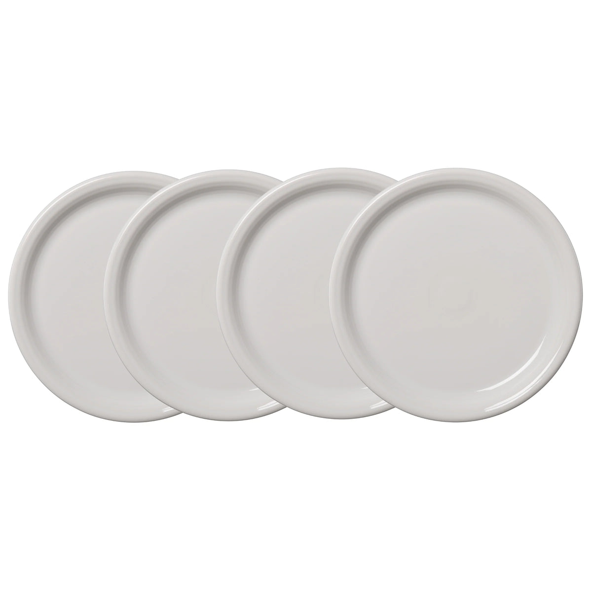 White Bistro Coupe 10 1/2 Inch Dinner Plate, Set of 4