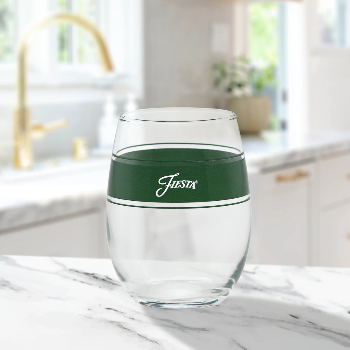 15 oz. Fiesta® Frame Stemless Wine Jade – Set of 4
