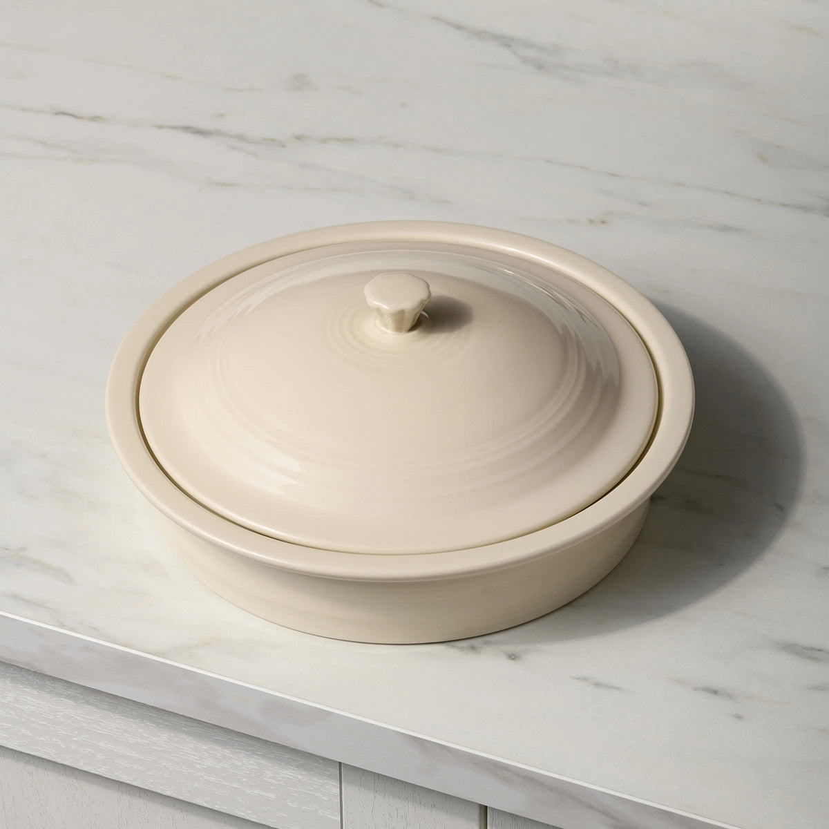 Small 10 Inch Round Covered Casserole 1.4 Quart