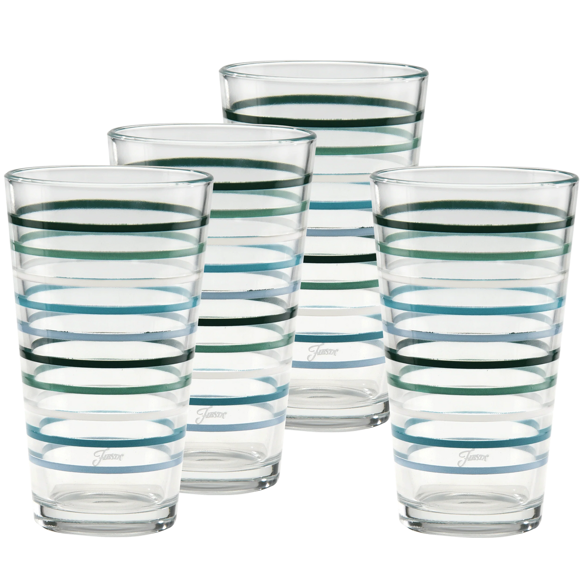 16 oz. Fiesta Aegean Thin Stripe Cooler Glass - Set of 4