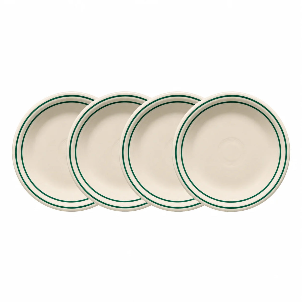 Americana Jade Band Set of 4 Classic Rim 7 1/4-Inch Salad Plates