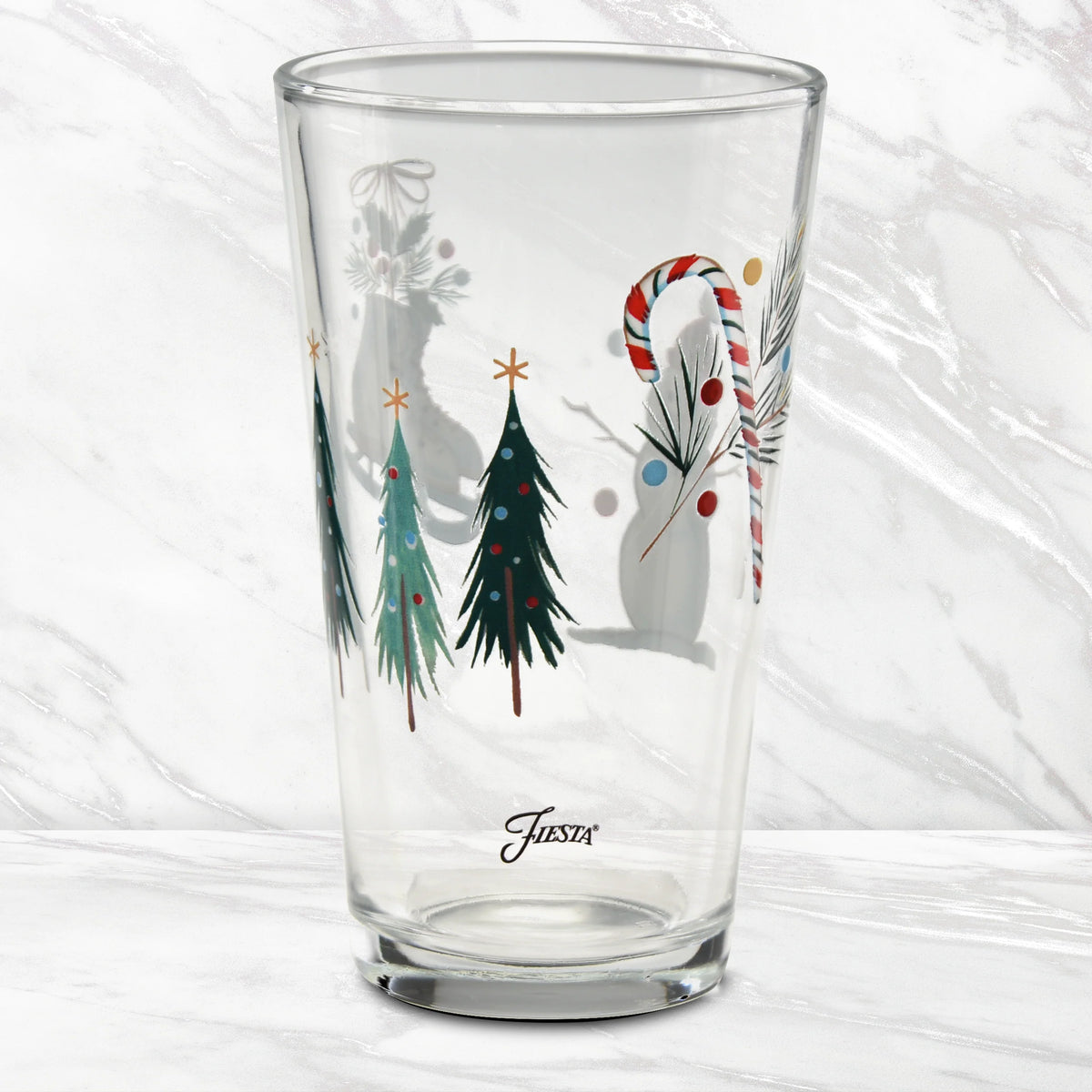 16 oz. Fiesta Jolly Christmas Cooler Glass - Set of 4