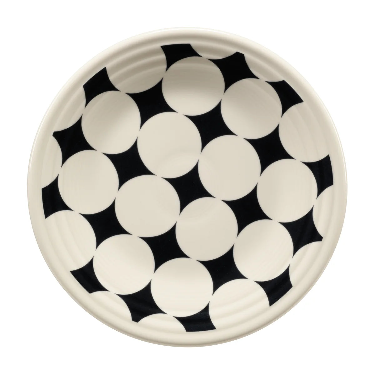 Fiesta Black Kaleido Circles Classic Rim 9 Inch Luncheon Plate
